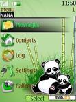 Download mobile theme Cute Panda Clock