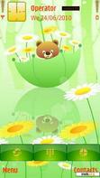 Download mobile theme bear and an umbrella