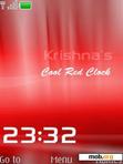 Download mobile theme Cool red clock