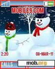 Download mobile theme Snowman Winter