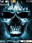 Download mobile theme Blue Fire Scull By ACAPELLA