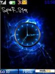 Download mobile theme Blue clock