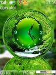 Download mobile theme Green clock