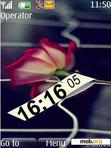 Download mobile theme Rose clock