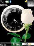 Download mobile theme White Flower Clock