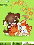 Download mobile theme Little friends, animation