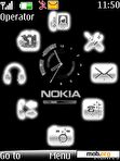 Download mobile theme Nokia Silver Clock