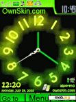 Download mobile theme animated neon clock