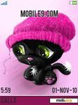 Download mobile theme tiny cat pink