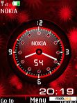 Download mobile theme analog clock red