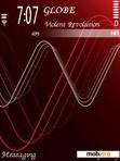 Скачать тему sound waves red