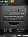 Download mobile theme Nissan metalic clock