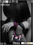 Download mobile theme girl clock