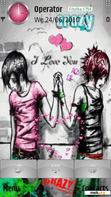 Download mobile theme emo love animated