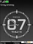 Download mobile theme Gray analog clock