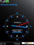 Download mobile theme Stripes Analog clock