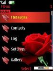 Download mobile theme Red Rose Clock