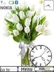 Download mobile theme Flowers Clock