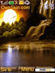 Download mobile theme moon and waterfall