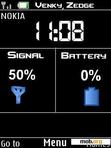 Download mobile theme digital signal battery clock