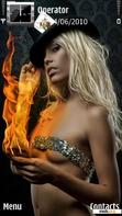 Download mobile theme Fire Woman