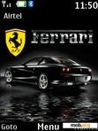 Download mobile theme Black Ferrari Animated