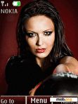 Download mobile theme Boxing woman an