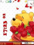 Download mobile theme Pooh Clock With Icons