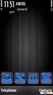 Download mobile theme Black in blue design