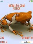 Download mobile theme orange stripey frog