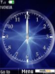 Download mobile theme Analog clock blue anim