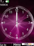 Download mobile theme Analog clock pink anim