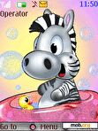 Download mobile theme Cute Zebra