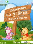 Download mobile theme pooh clock animated