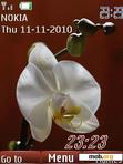 Download mobile theme orchids clock