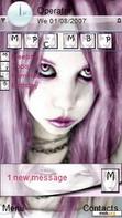 Download mobile theme Gothic Girl Pink