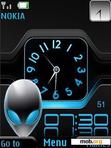 Download mobile theme Alien_Clock 2