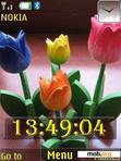 Download mobile theme Flower Clock