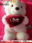 Download mobile theme animated love bear