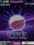 Download mobile theme 3d electric clock