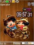 Download mobile theme mickey and mimi clock