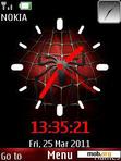 Download mobile theme Spiderman Clock With Date