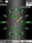 Download mobile theme Nokia Clock With Cool Icons