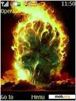 Download mobile theme Flaming Skull