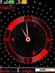 Download mobile theme Analog clock red anim