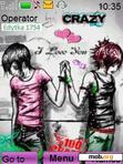 Download mobile theme love couple animated