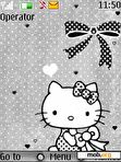 Download mobile theme Black White Kitty