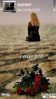 Download mobile theme Lonely Woman Miss You