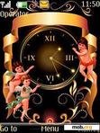 Скачать тему Angel gold clock