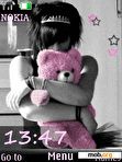 Download mobile theme clock_girl_and_bear_anim_by_xailin